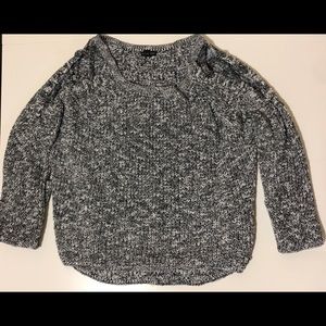 Comfy laced sleeved Grey Sweater